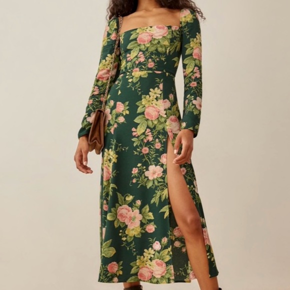 Reformation Dresses & Skirts - Reformation Sigmund Dress in Belvedere Green Floral